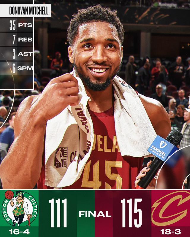 开云体育下载-93秒三分三连击！米切尔末节20分暴走复仇绿军